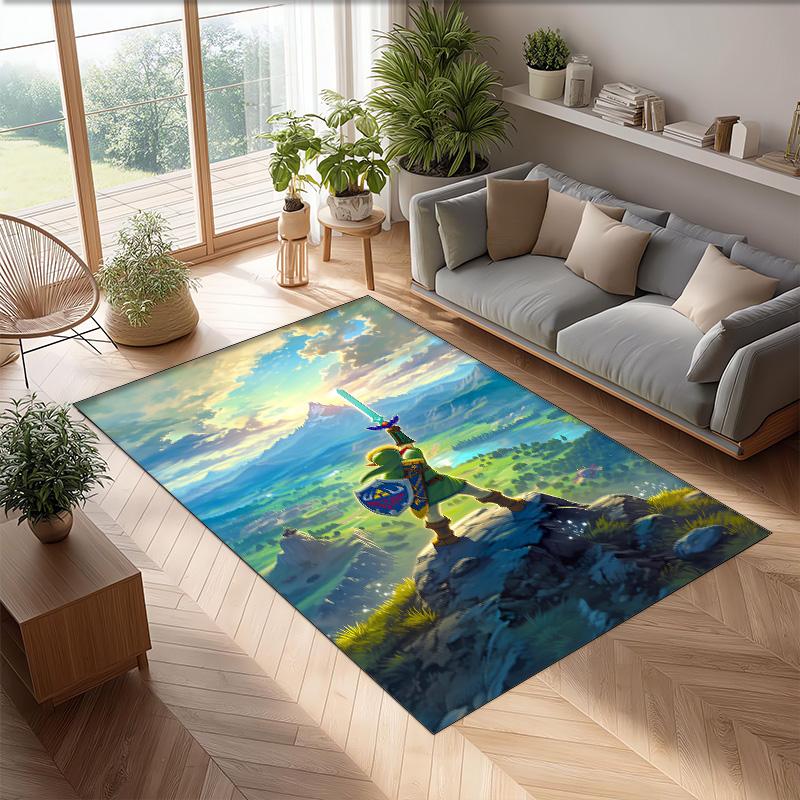 Zelda Crystal Velvet Rug, Soft Anti‑Slip Crystal Velvet Carpet for Living Room Bedroom Home Decor