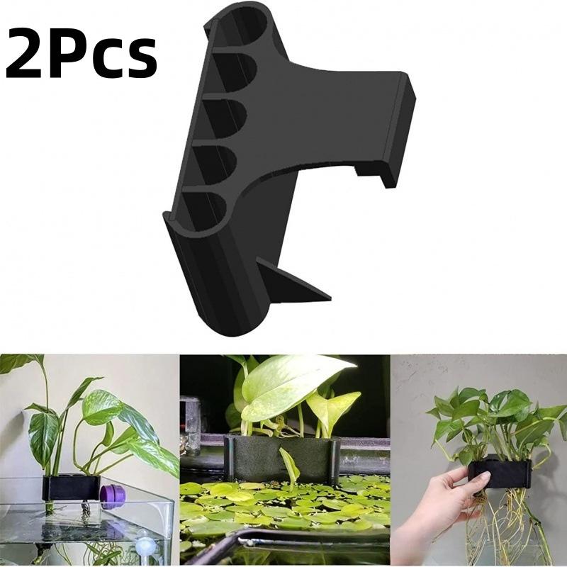1/2/3Pcs Aquarium Plant Support Basket Plant Cultivation Rack With Integrated Hook Decor Rack Fish Tank Potted Aquarium Shelf