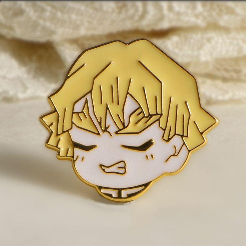 Cartoon Anime Ghost Destroyer Blade Peripheral Tanjiro Butterfly Forbearance My Wife Shanyi Valor Metal Badge Medal Brooch