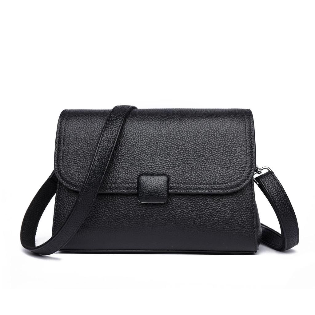 Echt Lederen Tas Veelzijdig Zacht Leer Kleine Vierkante Tas Eenvoudige en High-end Crossbody Tas Dagelijkse Pendelen Schoudertas Dames Tas
