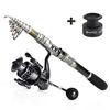 Telescopic Spinning Fishing Rod and Fishing Reel Combos Carbon Fiber Fishing Lures Fishing Line Set