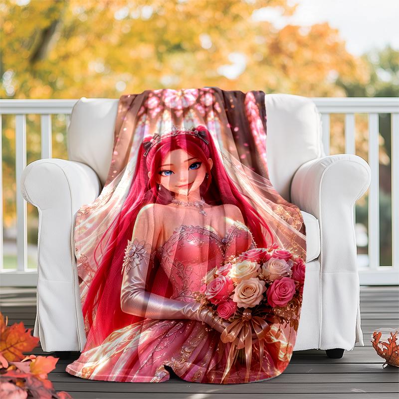 Demon Hunter printed throw blanket—soft,warm;versatile blanket for all seasons—perfect as &air-conditioning throw,nap blanket