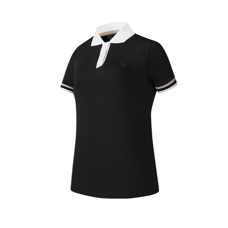 New FILA Golf Series Polo Shirt Women's Pitch Black A11W525103F-BK