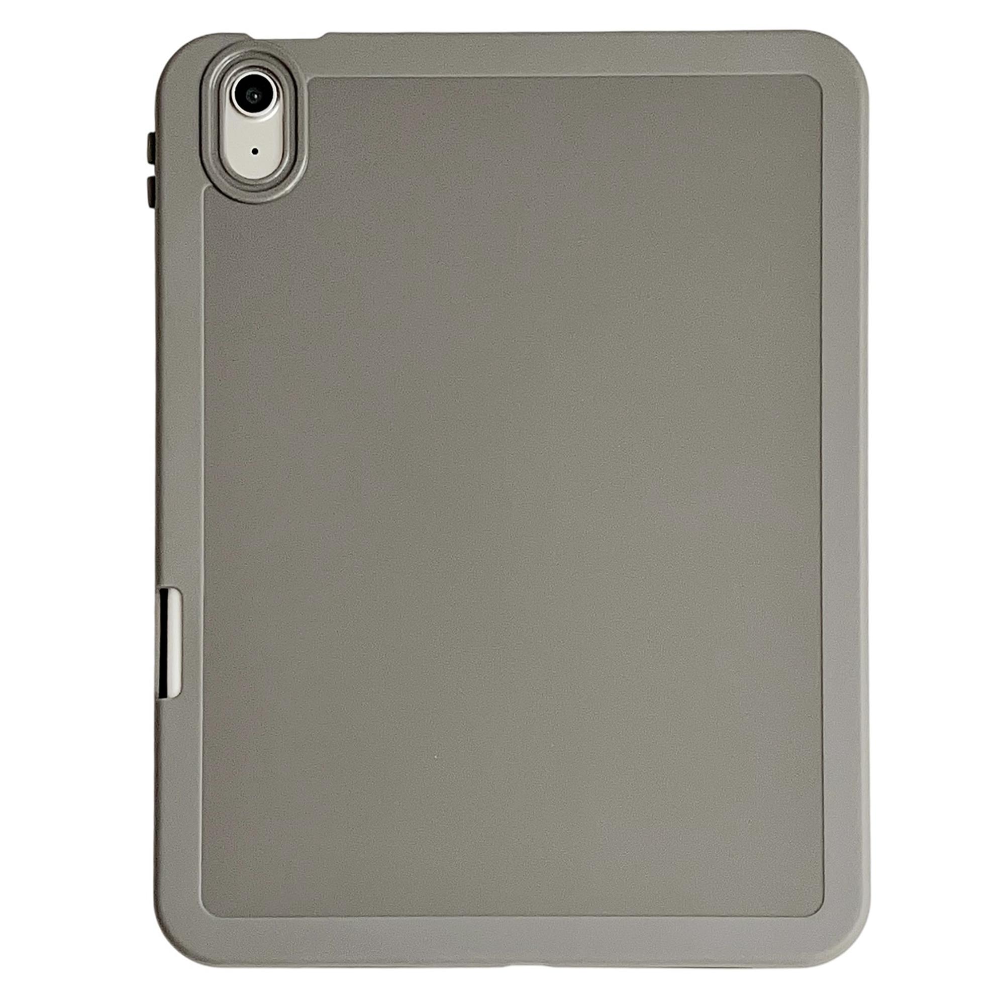 

For iPad (2025)/10.9 (2022) Case Shockproof Soft TPU Tablet Cover with Pencil Holder Grey
