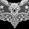 1Pc Sewing Patches Solid Color Milk Fiber DIY Lace Neckline Collar Trim Flower Pattern Embroidered Fabric Applique