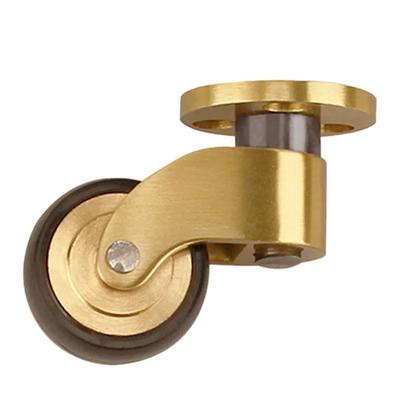 360° Brass Caster Silent Bearing Metal Sofa Foot Roller Leg Caster Furniture Tables Metal Heavy Duty Wheel With Silent Bearings