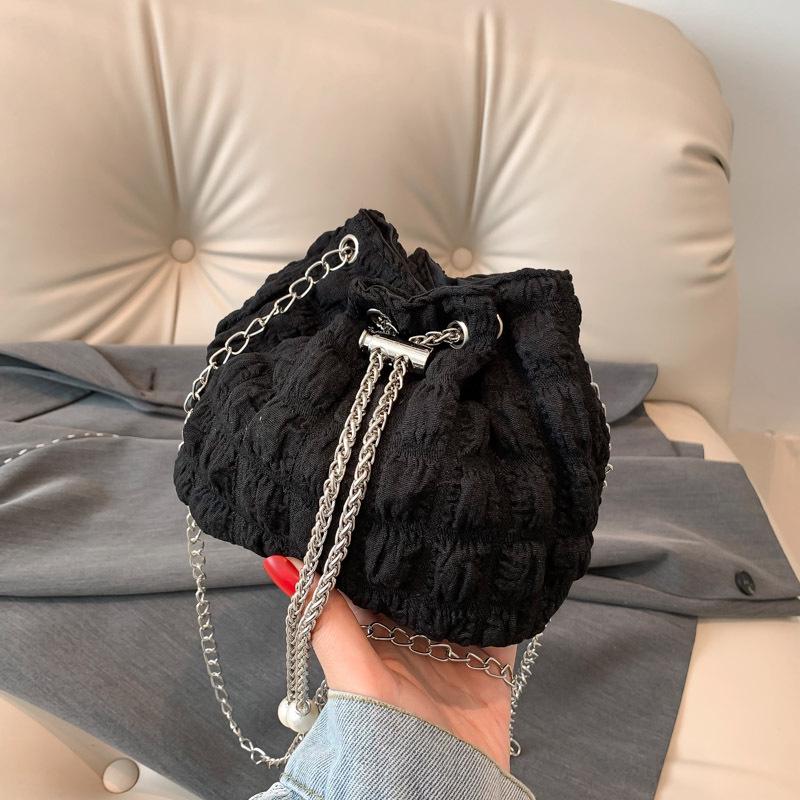 

Trendy Pleated Small Women s Bucket Bag 2023: Autumn/Winter Shoulder & Crossbody