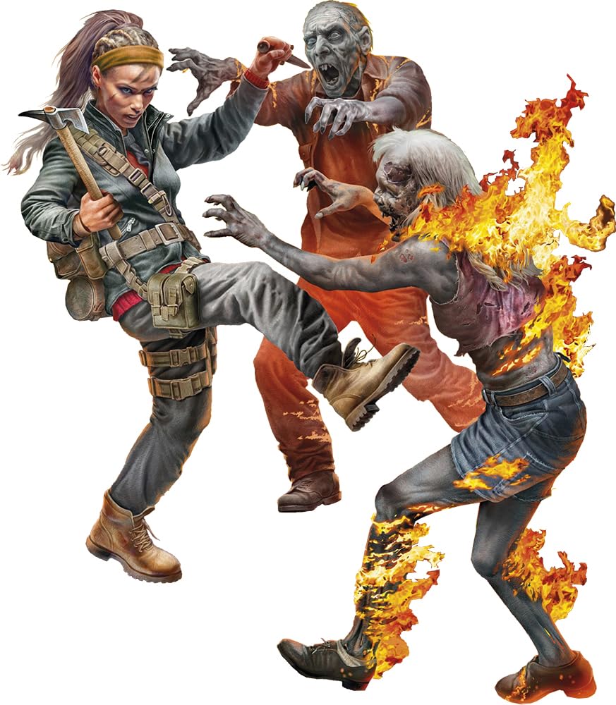 Master Box 1/35 Zombieland Series Zombie Hunter: 1 Female Figure + 2 Attacking Male and Female Zombies (Plastic Model Kit) MB35244 (Figure)