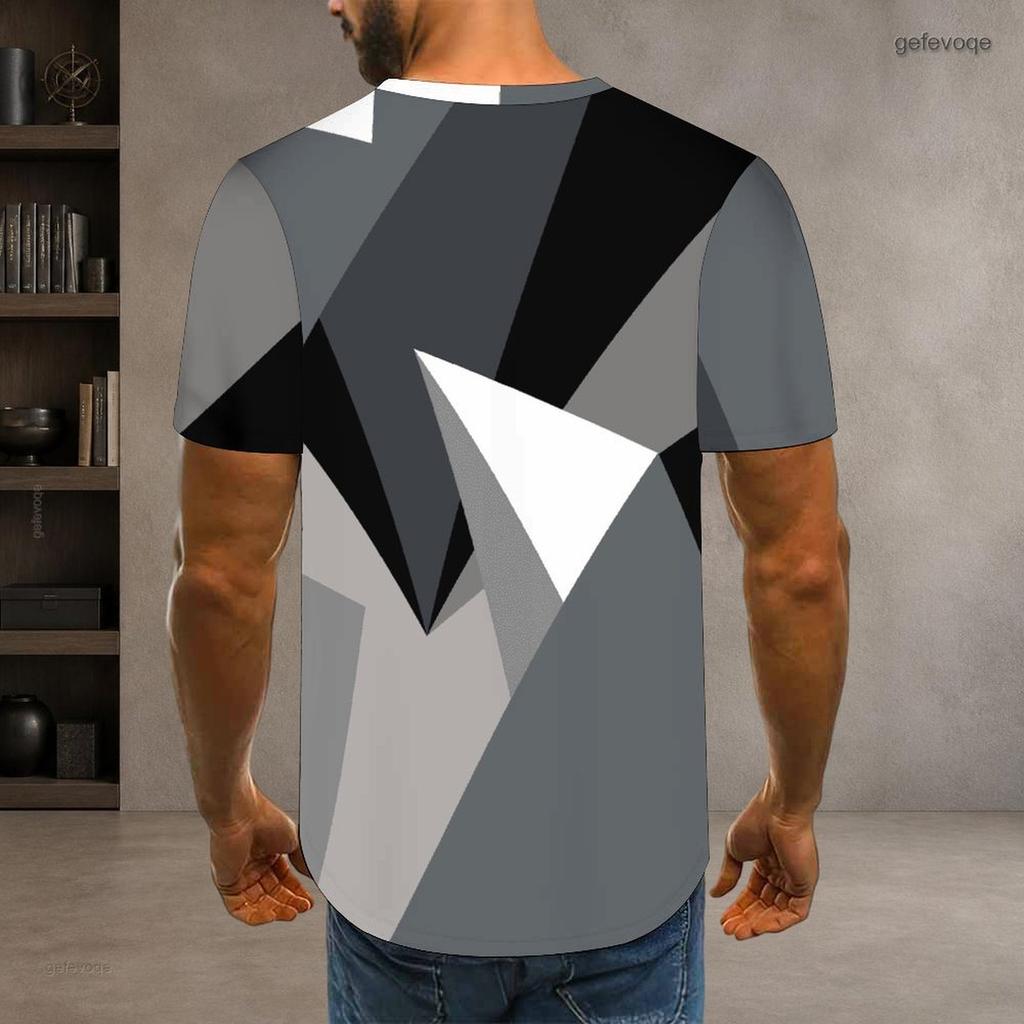 Men Plus Size Round Neck Short Sleeve T Shirt Black Base Dark Gothic Cross Skull Print Street Tops