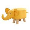 Children's Solid Wood Elephant Stool - Cute, Creative, Cartoon Animal Design for Home and Shoe Changing