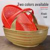 Imitation Rattan Handheld Basket for Grocery, Fruits, Vegetables, and Outdoor Use