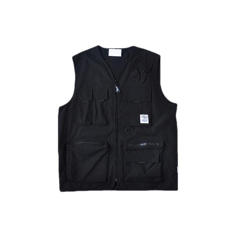 Vestă tactică funcțională pentru bărbați - primăvară/toamnă, jachetă de lucru la modă, fără mâneci, cu mai multe buzunare