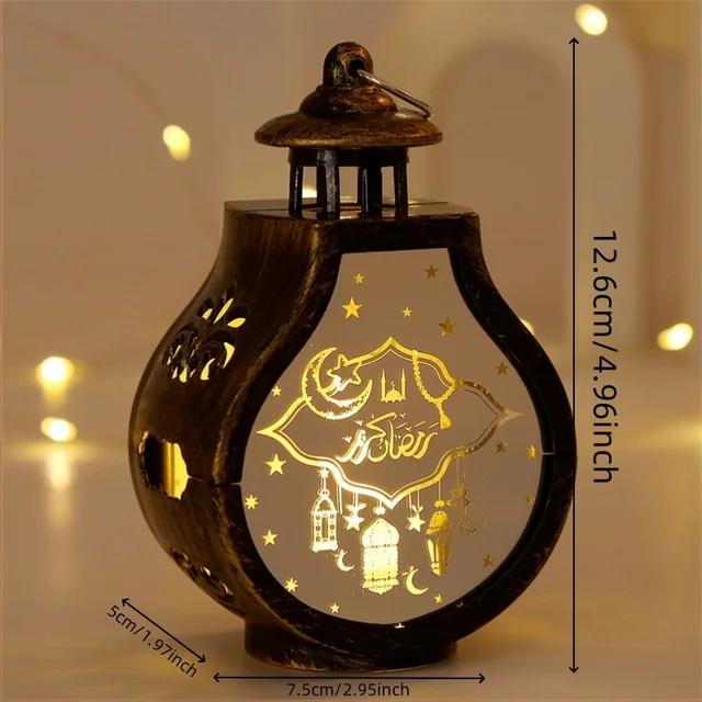 Ramadan Kareem Led Lantern Light Eid Mubarak Ornaments Decoration for Home 2025 Islamic Muslim Party Supplies Eid Al-Fitr Gift