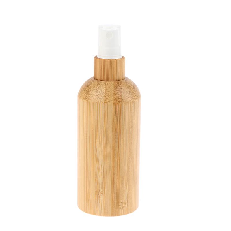 Empty 10/20/30/50/100Ml Bamboo Outer Shell Plastic Spray Bottle With Fine Mist Dispenser For Liquid Perfume Toiletries Container