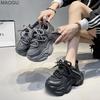 Mode Strass Plateau Chunky Sneakers Dames Herfst Nieuw Hoogte Verhogend Ademend Casual Sneakers voor Dames Maat 35-40