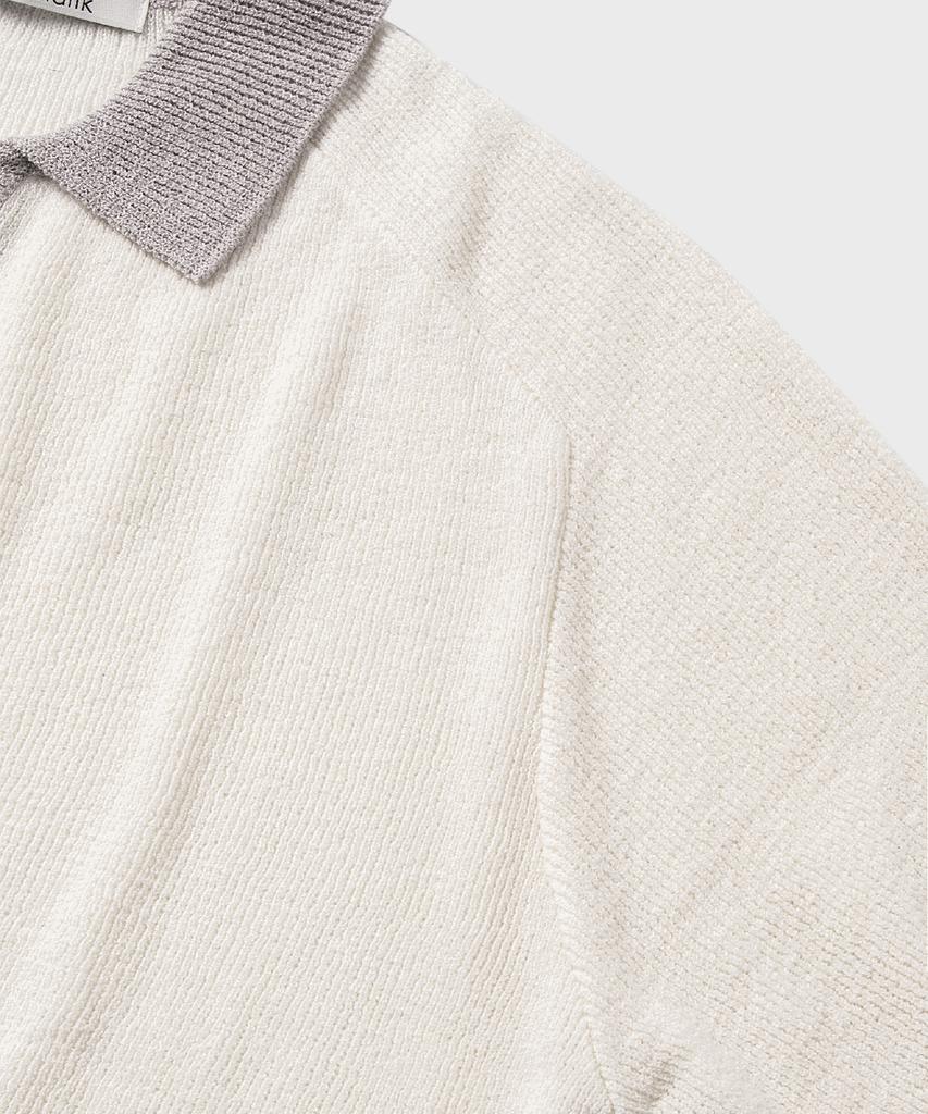 NONBLANK Raglan Half Sleeve Collar Knit_Ivory