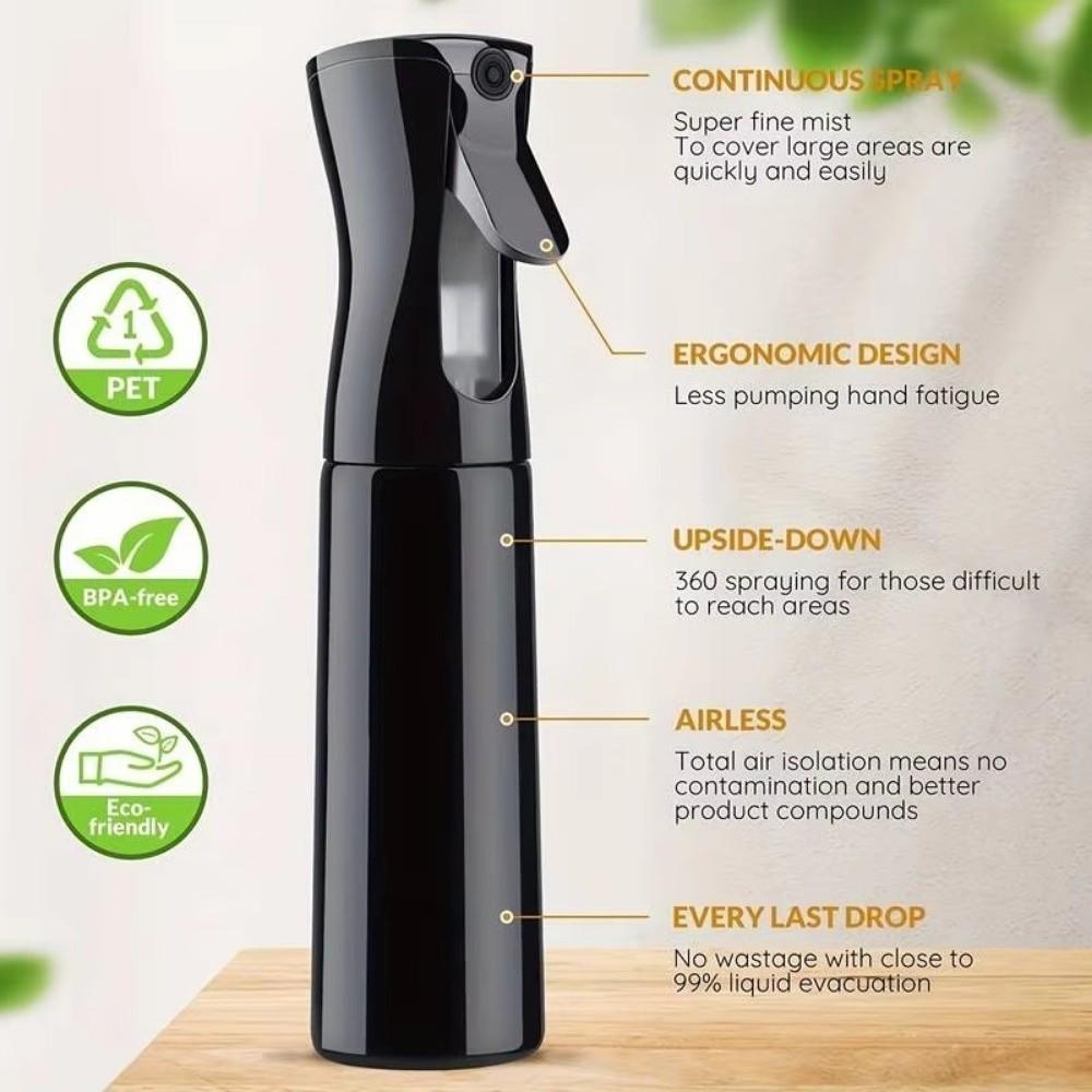 Continuous Mist Hairdressing Spray Bottle 200/300/500ml Refillable Bottle  Plant Watering