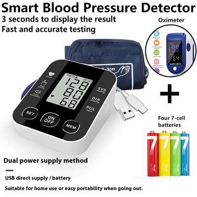 Intelligentes Blutdruckmessgerät Automatisches digitales Oberarm-Sphygmomanometer Messung BP Herzfrequenz