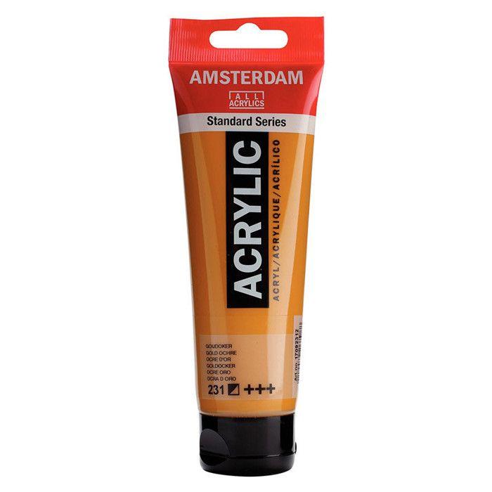 Peinture Acrylique - TALENS - Amsterdam - 120ml - Or Ocre - Mixte