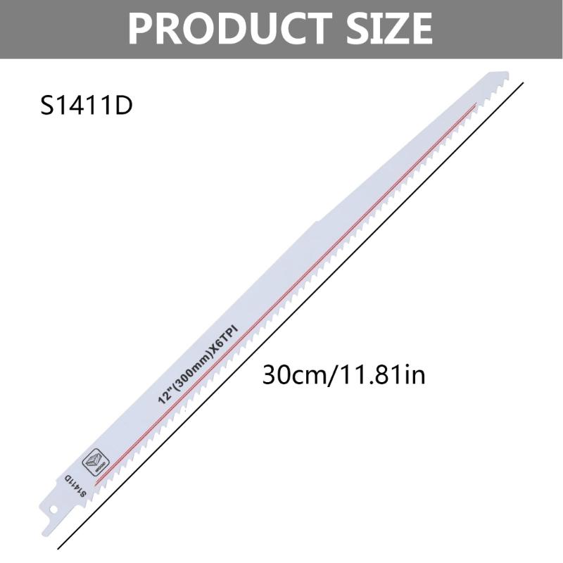 High Performance Woodworking Saw Blade Reciprocating Combination Jig Saw Blade for Wood Cutting Strong Quick Release 12"