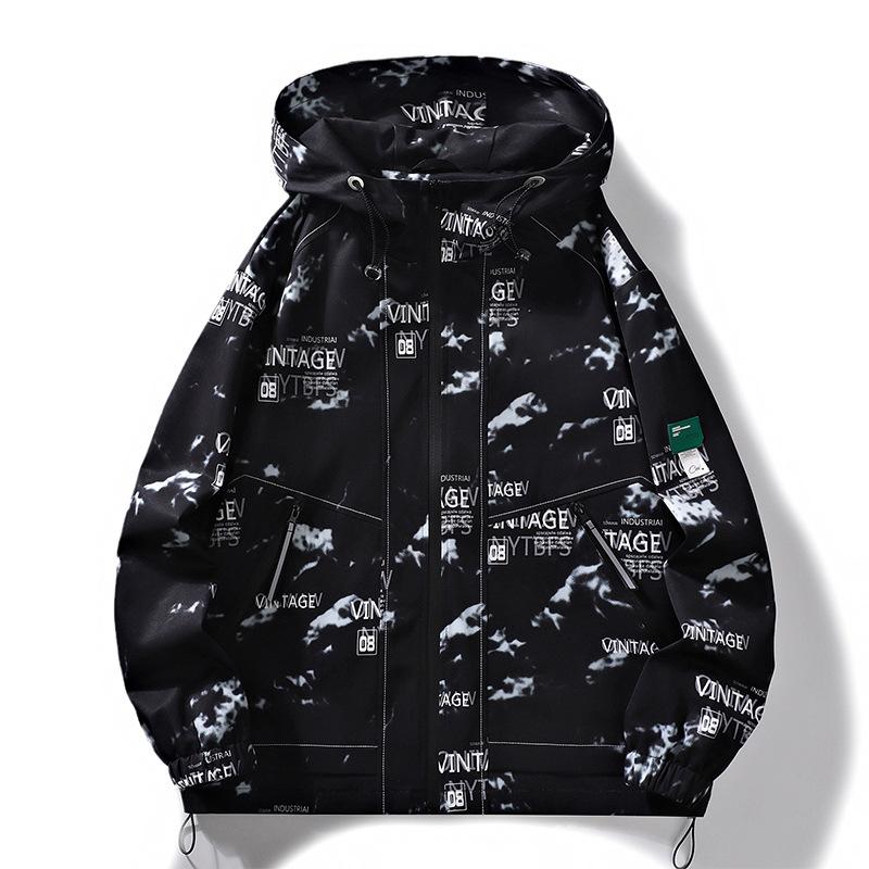 Fake Two-piece Boy Jacket Spring and Autumn New Loose Hooded Jacket