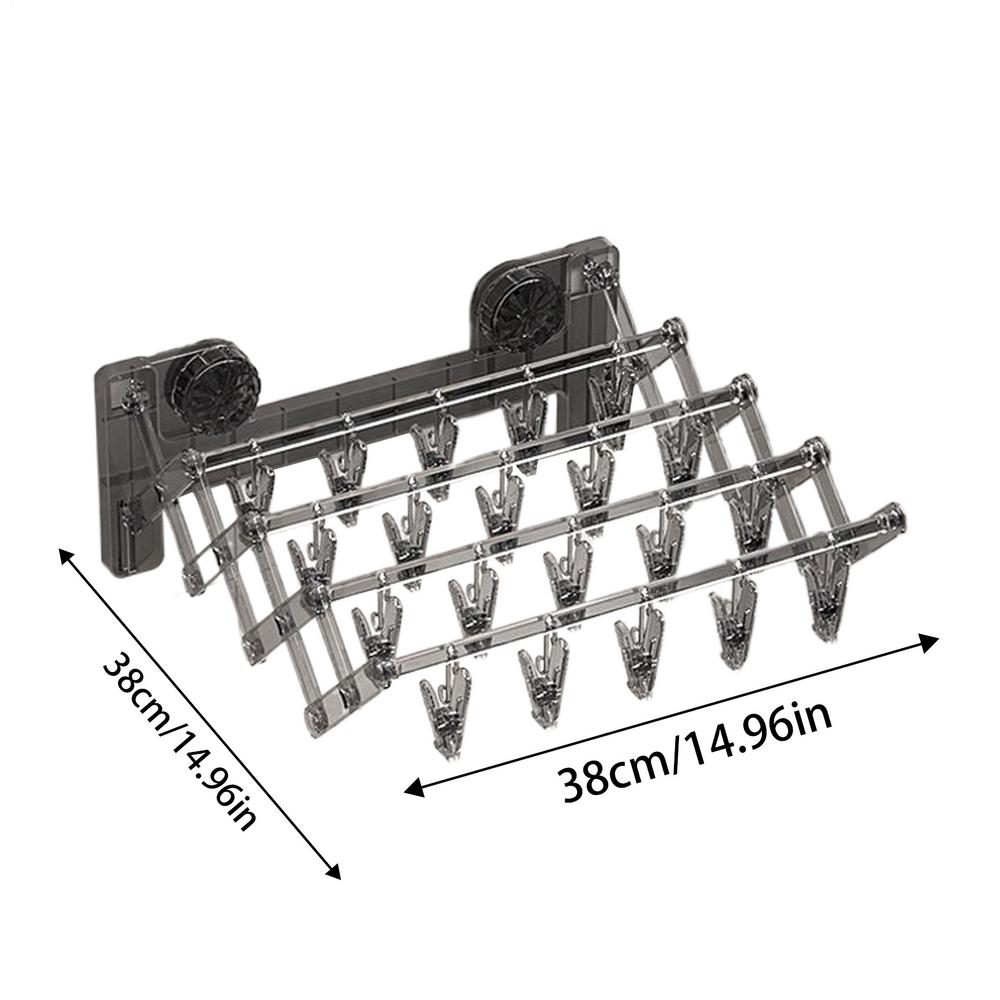 Suction Cup Sock Drying Rack Space-Saving Retractable Clothes Rack Suction Cup Sock Hanger With Clip Wall Household Supplies