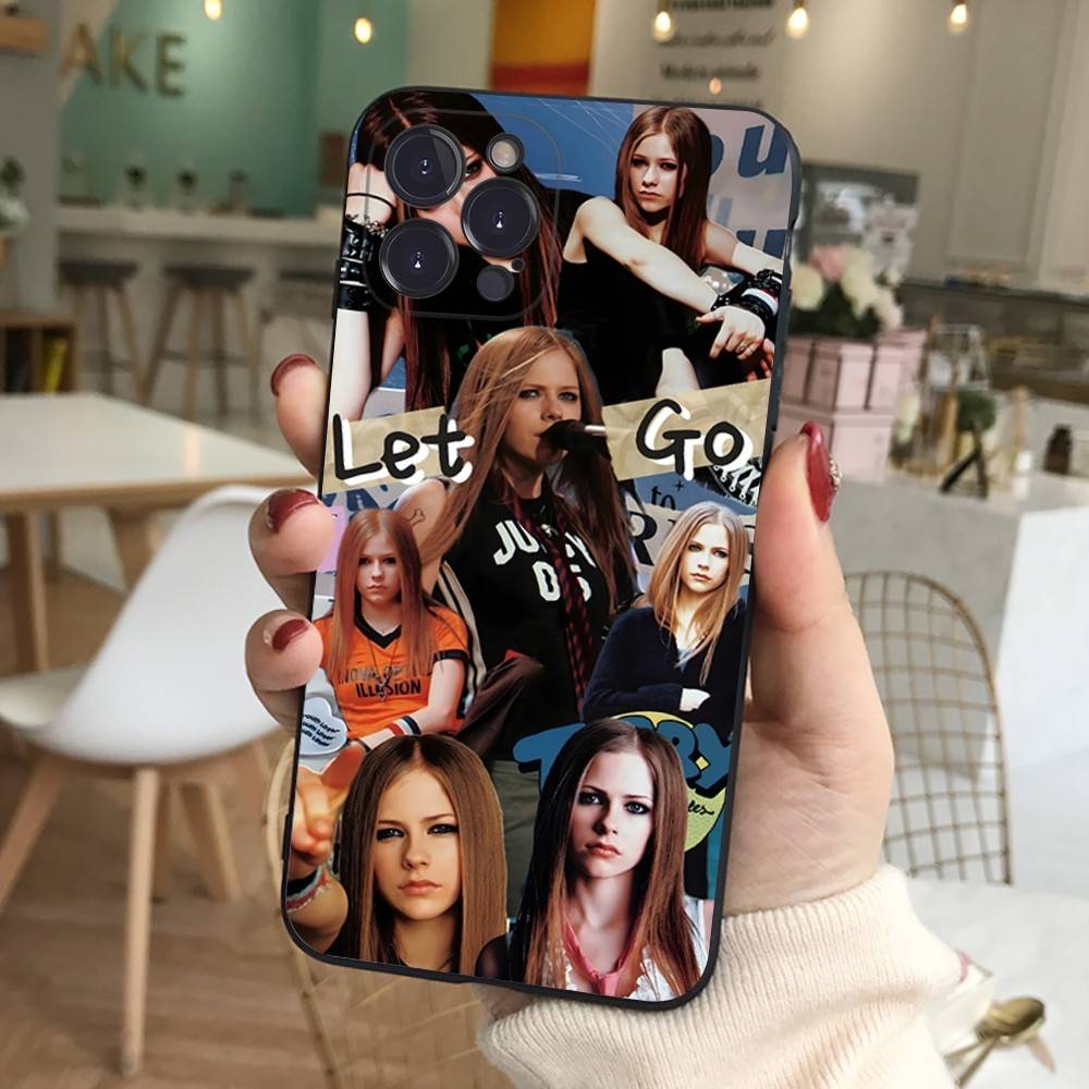 Avril Ramona Lavigne Phone Case For Iphone 16 15 17 13 14 12 11 Pro Max Plus Black Shell Cover Case