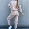 Women's Casual Sports Suit  And Winter Fashion Loose Long-Sleeved Sweater Two-Piece