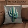 2D Bohemian Cactus Print Throw Pillow Covers Pattern Cushion Cover Suitable For Sofa Bedroom Car Pillow Cover
