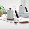 304 Stainless Steel Hand Brewed Coffee Pot Solid Wood Handle 600ml Capacity Milk Foam Kettle with Scale Long Spout