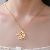 My Shape Geometric Horse Head Pendant Necklaces for Women Men Stainless Steel Gold Plated Animal Charm Jewelry Gifts for Friend