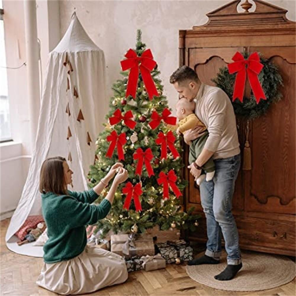 6cm Wide Christmas Tree Ribbon Velvet Bow Decorative Ribbon Gift Ribbon  Christmas Decorations