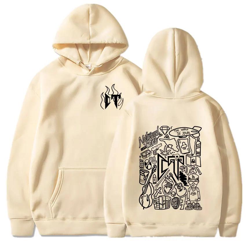 Rapper Natanael Cano Corridos Tumbados Mikina s kapucí Muži Ženy Móda Vintage Mikiny s kapucí Hip Hop Gotické Pulovry Streetwear