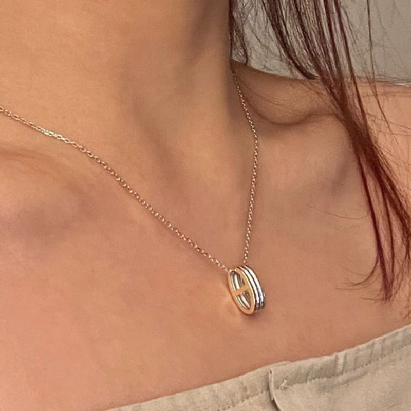 

hyeres-lor triple silver (C) necklace HL3N36635C9600 ONE