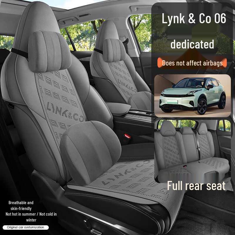 Suede All-Season Semi-Enclosed Saddle Seat Cushion for Lynk & Co 06