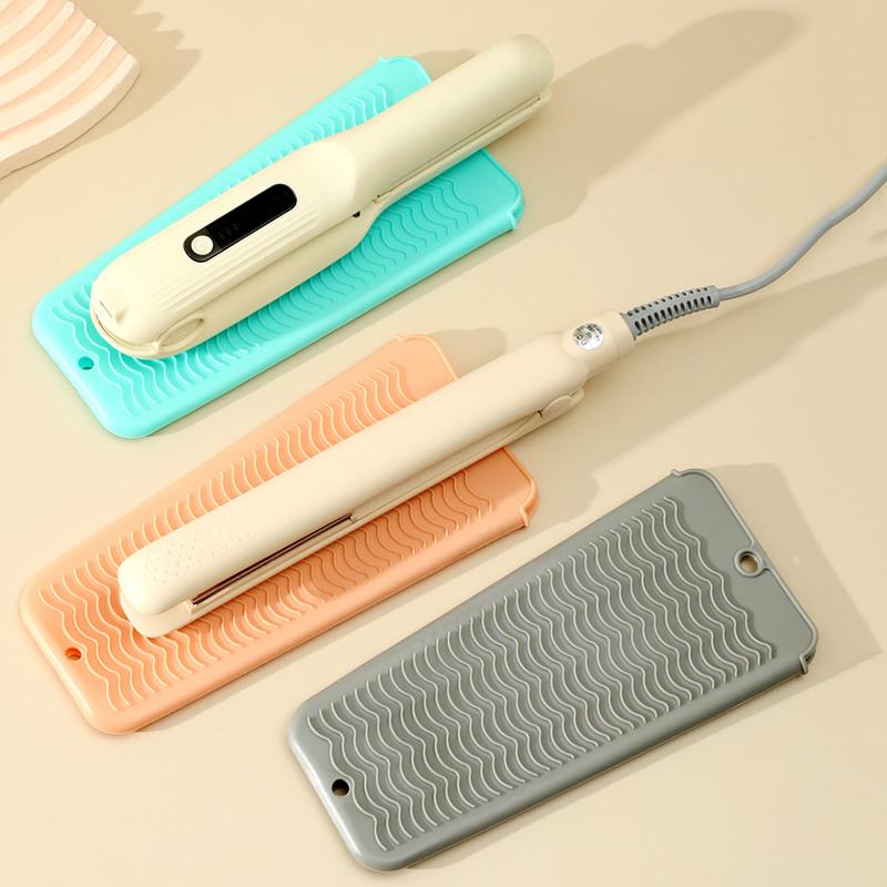 Silicone Hair Curling Wand Cover Hair Straightener Storage Bag Hairdressing Curling Iron Insulation Mat Heat Resistant Pouch