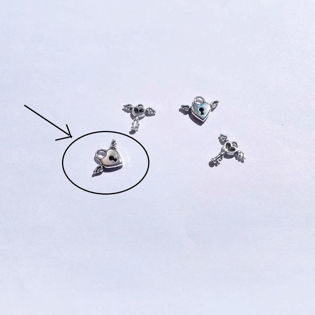 Love Heart Pendant Charm Alloy Jewelry for DIY Bracelets & Necklaces