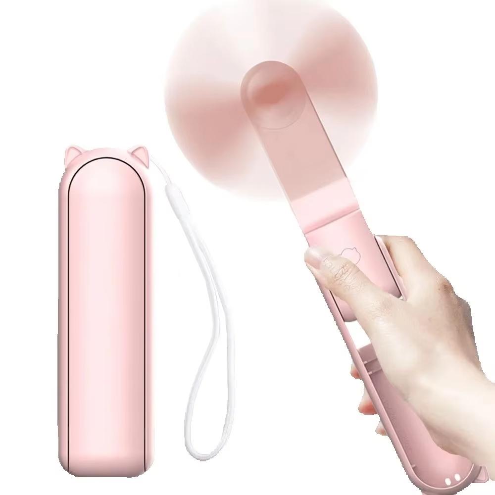 

Pink Portable Mini Fan: USB Rechargeable, 3-Speed Adjustable, Foldable Handheld Fan for Women, Travel & Outdoor Use розовый