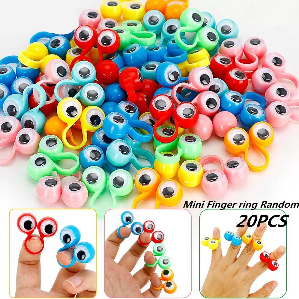 Komik Titreyen Göz Küresi Parmak Kuklası Plastik Yüzükler Çocuklar İçin Parti Hediyelikleri Şakalar Oyunlar hediyeler doğum günü dekorasyonu