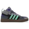 Adidas Neo 100Db Mid Trendy Casual Slip Resistant Durable High Top Skate Shoes Unisex Skate Shoes Gray Green GZ2584