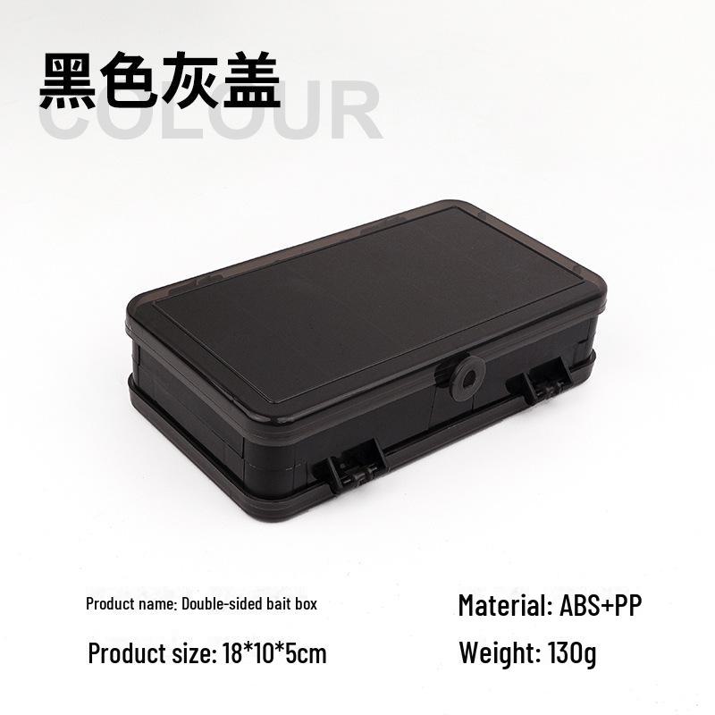 

Двухсторонняя двухслойная коробка для хранения рыболовных снастей Double layer чёрный