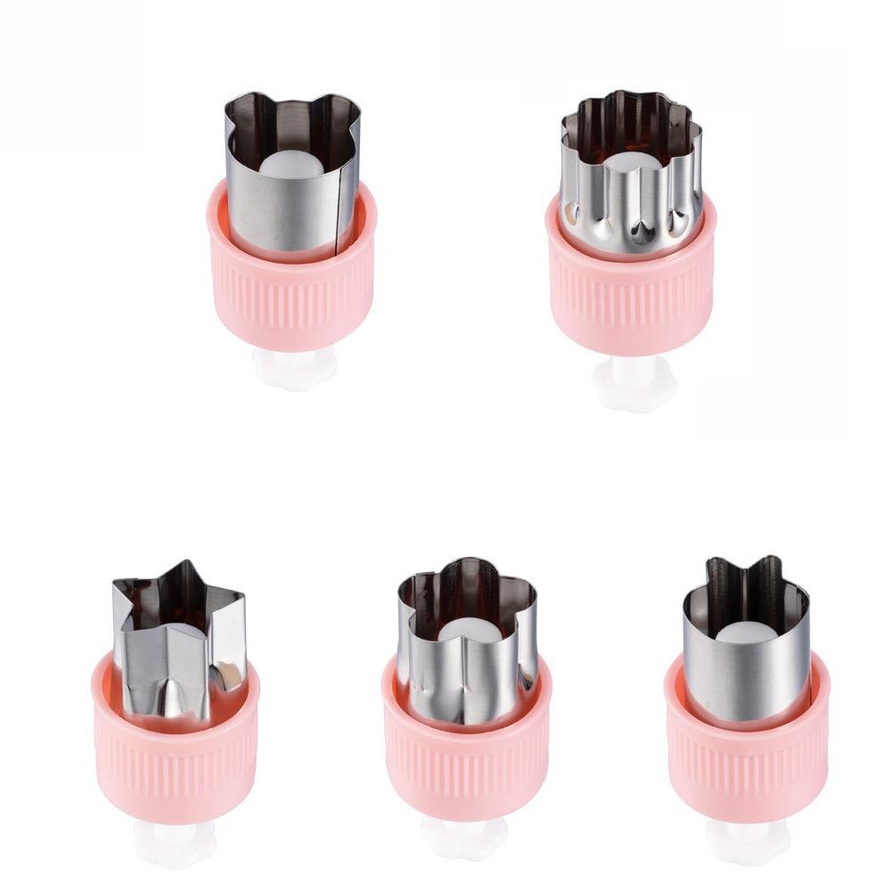 

5Pcs/set Animal Shape Vegetable Fruit Cutter DIY Cookies Fondant Molds Cut Mold Kitchen Supplies S розовый