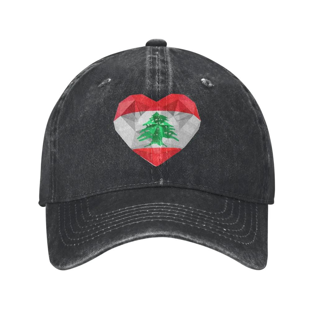 Lebanon Flag Heart Wear Baseball Caps Unisex Daily Hats Cap Adjustable Sun Cap