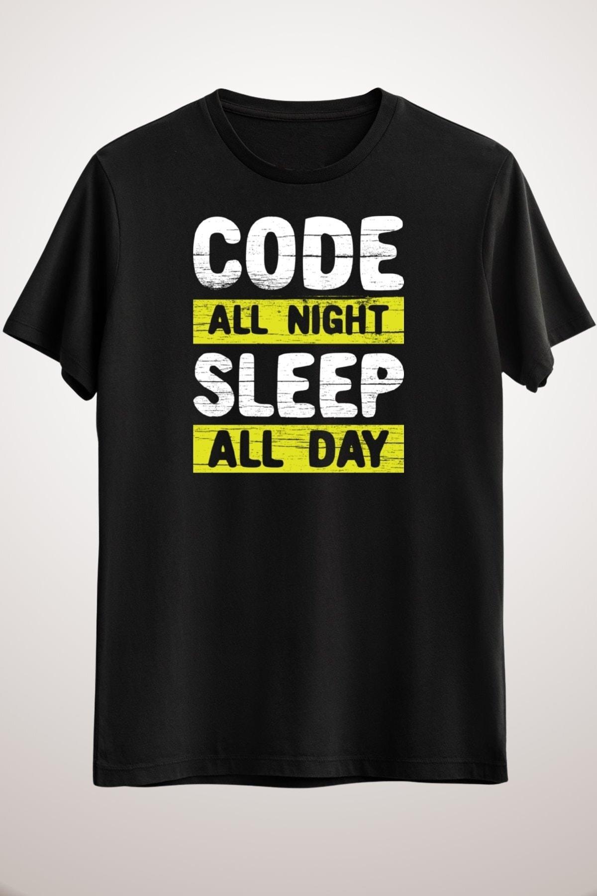 

Erkek Siyah Code All Night Sleep All Day