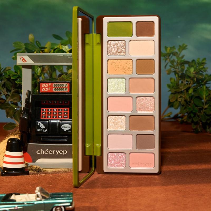 Cheeryep Qianyan Spring/Summer Makeup Set Incloud 16 Color Eye Shadow Palette and Blush All In Makeup Gift Set