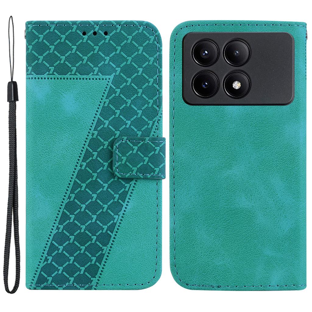 For Xiaomi Redmi K70E 5G/Poco X6 Pro 5G Case 7-Shape Imprinted Phone Wallet Cover