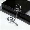 Punk Metal Stainless Steel Earrings, Unisex Fashionable Cross Drop Earring Simple Classic Jewelry for Women Men