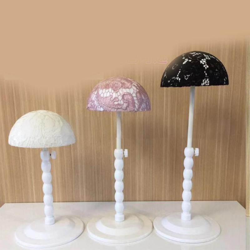 Practical Plastic Wig Stand with Adjustable Height Hat Display for Easy Storage and Travel Suitable for All Wig Types