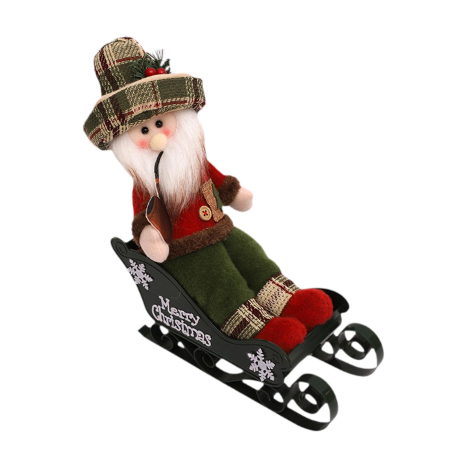 

Christmas Statue Tabletop Ornament Gift Collectible Crafts Artwork Figurine for Desk Hallway Housewarming Fireplace Bedroom