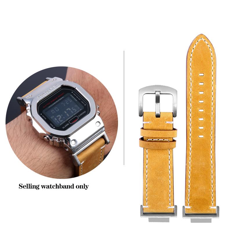 DW-5600 Vintage Rindsleder Uhrenarmband Für G-SHOCK Casio DW5600 GW-B5600 GW-M5610 GA 110 120 GA2100 Armband Uhrenarmband